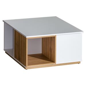 Konferenční stolek Sadro S13, Barva: briliantová bílá /ořech select