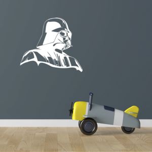 GLIX Darth Vader - samolepka na zeď Bílá 50x45 cm
