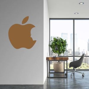 GLIX Apple Jobs - samolepka na zeď Hnědá 60x50 cm