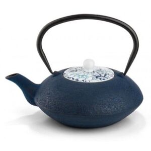Bredemeijer Konvička na čaj s porcelánovým víkem Yantai 1,2l modrá