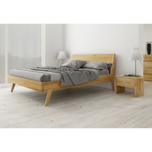Postel dvoulůžko LAGO Buk 200x210 - dřevěná designová postel z masivu