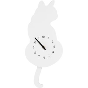 Toro Nástěnné hodiny Kočka bílá