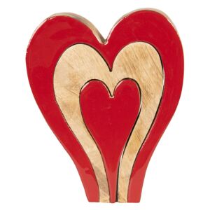 Dekorace ze dřeva Srdce v srdci - 16*13*3 cm