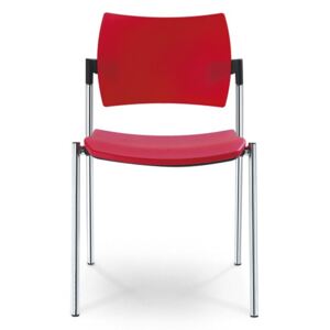 LD SEATING Konferenční plastová židle DREAM 110/B-N2, kostra šedá, černé područky