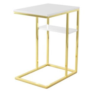 Odkládací stolek Lucilla 110 bílá / zlatá