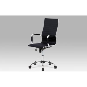 Kancelářská židle KA-V305 BK černá ekokůže / chrom Autronic