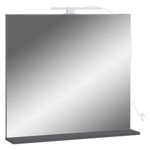 Závěsné koupelnové zrcadlo Germania Pescara 1429-547 76 x 75 cm s grafitově šedou policí