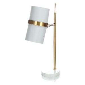 Stolní lampa Novum 210 bílá/ zlatá