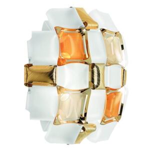 Slamp Mida applique, extravagantní svítidlo, 2x6W LED E27, bílá/amber, 32x32cm