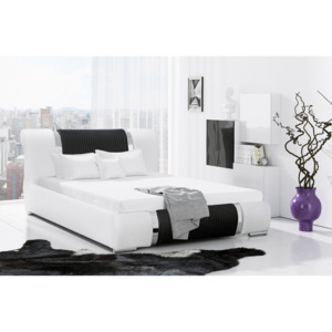 Čalouněná postel VIKI + matrace DE LUX, 140x200, madryt 128