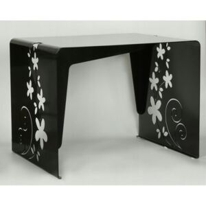 Walenty Kovový stolek květiny 45x50x45cm černý