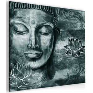Abstraktní obraz šedý Buddha (60x60 cm) - InSmile ®