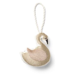 Ferm Living Vyšívaná vánoční ozdoba Swan