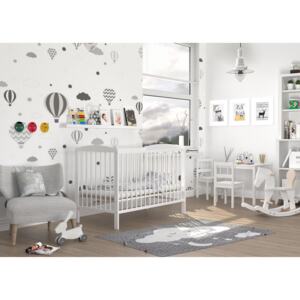 BabyBeds Dětská postýlka ADÉLA 120x60 bílá včetně matrace Úložný prostor: Ne, bez úložného prostoru