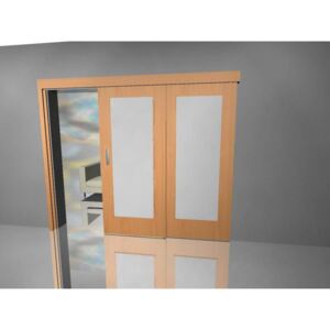 Posuvné dveře Posuvné dveře dvoukřídlé sklo todas buk ellmau lamino 18mm