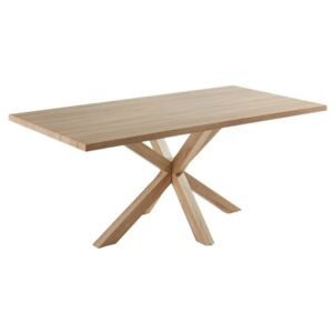 Přírodní dřevěný jídelní stůl LaForma Arya 200x100 cm s kovovou podnoží