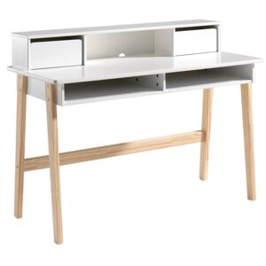 Bílý dřevěný psací stůl Vipack Kiddy 60 x 110 cm