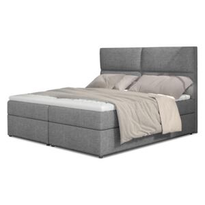 Manželská postel Boxspring 180 cm Amebra (šedá) (s matracemi a úl. prostorem). Vlastní profesionální přeprava až k Vám domů