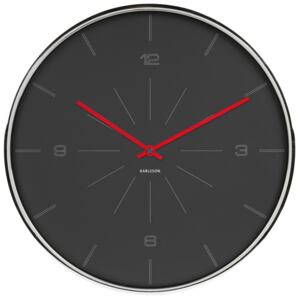 Nástěnné hodiny SLIM Gray 40 cm tmavě šedé - Karlsson