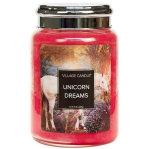 Village Candle Vonná svíčka ve skle - Unicorn Dreams - Sny jednorožce, 26oz