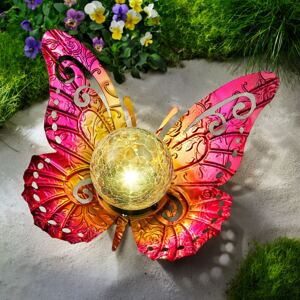 Solární dekorace Farfalla, růžová