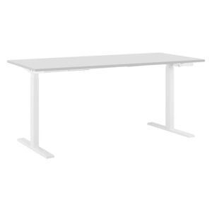 Ručně nastavitelný psací stůl 160 x 70 cm šedo-bílý DESTIN II
