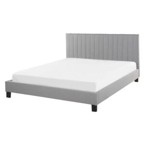 Čalouněná postel 160 x 200 cm světle šedá POITIERS