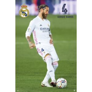 Plakát, Obraz - Real Madrid - Sergio Ramos 2020/2021, (61 x 91,5 cm)