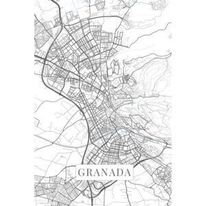 Mapa Granada white