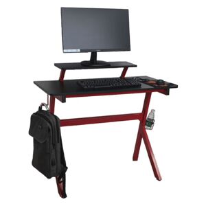 PC stůl LATIF černá / červená Tempo Kondela