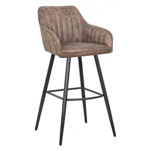 Barová židle TURIN vintage taupe Nábytek | Jídelní prostory | Barové židle