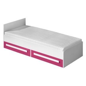Dětská postel 90x200 cm v bílé barvě s úložným prostorem s možností výběru barvy a roštem typ 11 KN1077 Barva: dom-bílá-lesk