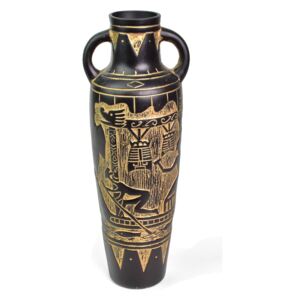 EU Váza keramická Egypt černá 36,5 cm