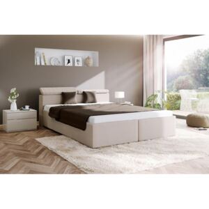 Luxusní čalouněná postel Arda 180x200 béžová - BLANAŘ