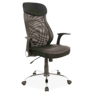 Kancelářská židle MUTE, 110-120x67x44x47-57, černá