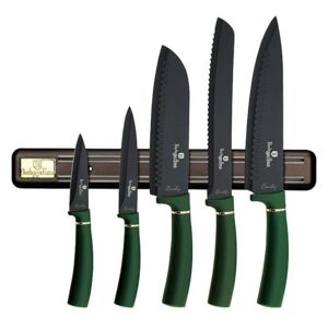 WEBHIDDENBRAND Sada nožů s magnetickým držákem 6 ks Emerald Collection