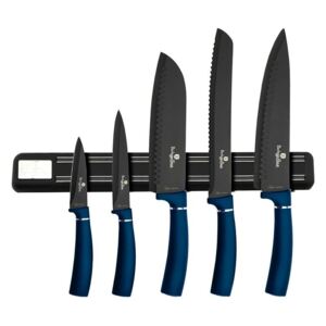 WEBHIDDENBRAND Sada nožů s magnetickým držákem 6 ks Aquamarine Metallic Line