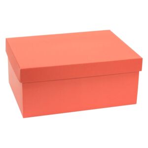 Dárková krabice s víkem 350x250x200/40 mm, korálová