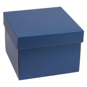 Dárková krabička s víkem 200x200x150/40 mm, modrá