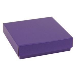Dárková krabička s víkem 200x200x50/40 mm, fialová