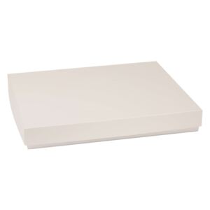 Dárková krabice s víkem 400x300x50/40 mm, šedá