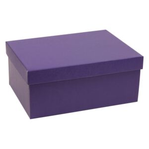 Úložná/dárková krabice s víkem 350x250x200/40 mm, fialová