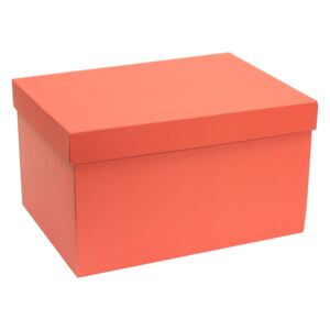 Dárková krabice s víkem 350x250x150/40 mm, korálová