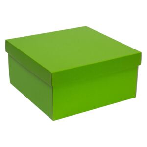 Dárková krabice s víkem 300x300x150/40 mm, zelená
