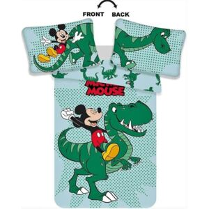 Jerry fabrics Disney povlečení do postýlky Mickey Dino baby 100x135 + 40x60 cm