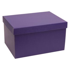 Dárková krabice s víkem 350x250x150/40 mm, fialová