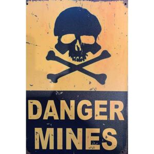 Cedule Danger Mines 30cm x 20cm Plechová cedule