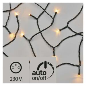 EMOS Lighting LED vánoční řetěz, 18m, jantarová, časovač 1534228800