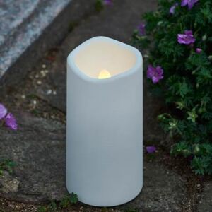 Venkovní LED svíčka - bílá, 12,5 cm