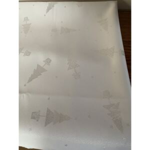 Ubrus - stromečky na bílé nebo stříbrné , 120 cm x 140 cm